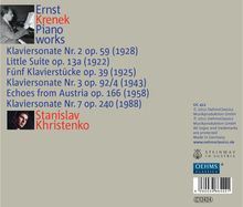 Ernst Krenek (1900-1991): Klavierwerke, CD