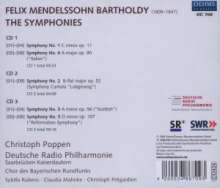 Felix Mendelssohn Bartholdy (1809-1847): Symphonien Nr.1-5, 3 CDs
