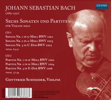 Johann Sebastian Bach (1685-1750): Sonaten &amp; Partiten für Violine BWV 1001-1006, 2 CDs