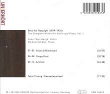Ottorino Respighi (1879-1936): Sämtliche Werke für Violine &amp; Klavier Vol.1, CD