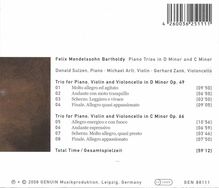 Felix Mendelssohn Bartholdy (1809-1847): Klaviertrios Nr.1 &amp; 2, CD