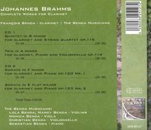 Johannes Brahms (1833-1897): Klarinettenquintett op.115, 2 CDs