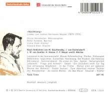 Justus Hermann Wetzel (1879-1973): Lieder "Nachklang", CD