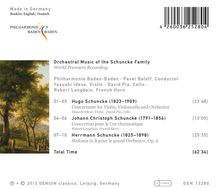 Orchestral Music of the Schuncke Family, CD