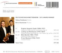 Tobias Feldmann, Violine, CD