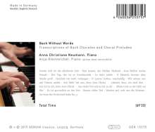 Anna Christiane Neumann - Bach Without Words, CD
