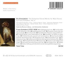 Franz Schubert (1797-1828): Sämtliche Chorwerke für Männerchor Vol.4 "Die Einsiedelei", CD