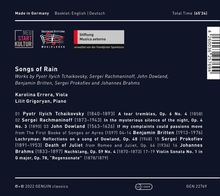 Karolina Errera - Songs of the Rain, CD