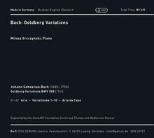 Bach: Goldberg Variations. Mitosz Sroczyński, Piano. Johann Sebastian Bach (1685–1750). Variationen 1–30. Aria da Capo.