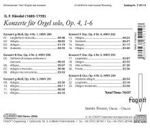Georg Friedrich Händel (1685-1759): Orgelkonzerte Nr.1-6 (op.4 Nr.1-6), CD