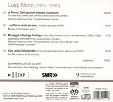 Luigi Nono (1924-1990): A Pierre - Dell'Azzurro silenzio,inquietum, Super Audio CD
