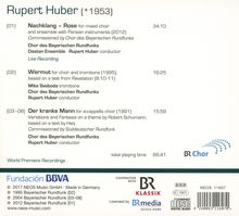 Rupert Huber (geb. 1953): Nachklang - Rose für gemischten Chor &amp; Ensemble, CD