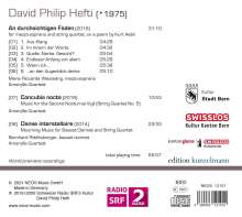 David Philip Hefti (geb. 1975): An durchsichtigen Fäden für Mezzosopran &amp; Streichquartett, CD