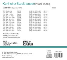 Karlheinz Stockhausen (1928-2007): Mantra für 2 Pianisten, CD