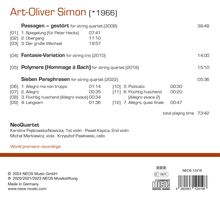 Art-Oliver Simon (geb. 1966): Werke für Streichquartett, CD