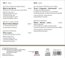 CD 1 enthält Werke von Heinz Winbeck und Ines Lütge, CD 2 von Tobias PM Schneid und Heinz Winbeck. Co-Produktion mit BR KLASSIK Logo.