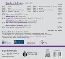 Diego Durón de Ortega, Officium Defunctorum (1705), 30:33. Joan Baptista Cabanilles, Tiento sobre el "In exitu Israel".