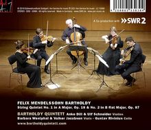 Felix Mendelssohn Bartholdy (1809-1847): Streichquintette Nr.1 &amp; 2, CD