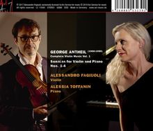 George Antheil (1900-1959): Violinsonaten Nr.1-4, CD