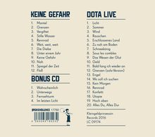 Dota: Keine Gefahr (Limited Deluxe Edition), 3 CDs