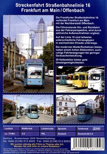 Streckenfahrt Straßenbahnlinie 16, DVD
