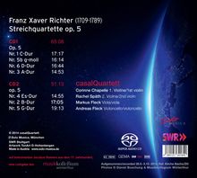 Franz Xaver Richter (1709-1789): Streichquartette op.5 Nr.1-6, 2 Super Audio CDs