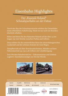 Der »Rasende Roland« - Schmalspurbahnen an der Ostsee, DVD