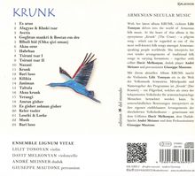 Lilit Tonoyan &amp; Ensemble Lignum Vitae - Krunk, CD