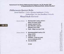 Johannes Brahms (1833-1897): Streichquartett Nr.2, CD