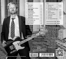 CD 1: Titel 1-13, CD 2: Titel 1-8, Gesamtspielzeit. Mann im Anzug, Gitarre in der Hand, steht an Ziegelwand.