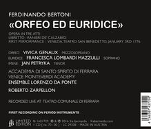 Ferdinando Bertoni (1725-1813): Orfeo ed Euridice, CD