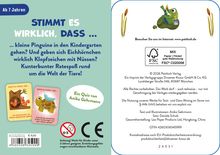 "Stimmt es wirklich, dass kleine Pinguine in den Kindergarten gehen?" Quiz von Anika Gehrmann, ab 7 Jahren. Kunterbunter Ratespaß!