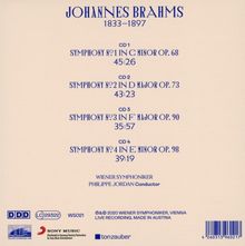 Johannes Brahms (1833-1897): Symphonien Nr.1-4, 4 CDs