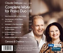 Claude Debussy (1862-1918), Complete Works for Piano Duo III, Genova & Dimitrov Piano Duo. Personen lächelnd.