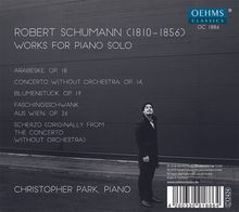 Robert Schumann (1810-1856): Klavierkonzert ohne Orchester op.14, CD