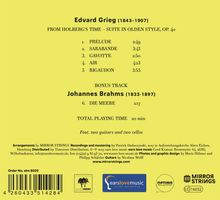 Edvard Grieg (1843-1907): Aus Holbergs Zeit-Suite op. 40 für 2 Gitarren &amp; 2 Celli, CD