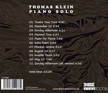 Thomas Klein: Piano Solo, CD
