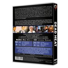 "Dead Heat" in großen Buchstaben seitlich. Beschreibung eines Films über Cops, die Verbrecher als Zombies jagen.