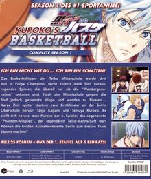 "SEASON 1 DES #1 SPORTANIME!" Oben links: Basketball. Oben rechts: Blauhaariger Junge in Sporttrikot. Rechts: vier Bilder aus einer Animeserie.
