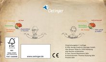 "Autor" und "Illustrator" unter skizzierten Porträts. Oetinger-Logo und Texte sprechen Weihnachtsstimmung an.