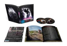 Blu-ray-Hülle mit der Zahl 16 und einem Bärenbild. Zwei Discs und ein offenes Buch mit einer Landschaftsfotografie.