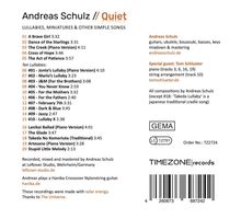 Andreas Schulz (Gitarre): Quiet, CD