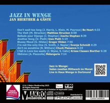 Jazz in Wenge: Jan Bierther & Gäste. Songliste mit Interpreten und Zeiten. Jeder zweite Mittwoch im Monat, live in Dortmund.