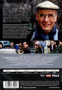 Oben stehen Informationen über eine Serie mit älteren Gaunern, die humorvolle Abenteuer erleben. Unten sind Schauspielernamen.