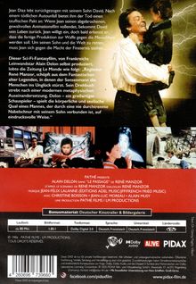 Text über Filmhandlung: Vater bietet nach tödlichem Unfall Pact an, um seinen Sohn zu retten. Bild: Mann mit Kind, Blitze.