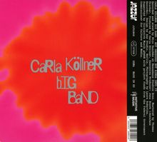Carla Köllner BIG BAND. Hintergrund: Rot-orange mit pinken Rändern, rechtsseitiger schwarzer Balken mit weiteren Infos.
