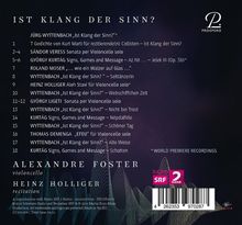 Jürg Wyttenbach (geb. 1935): Ist der Klang Sinn? - 7 Gedichte von Kurz Marti für rezitierenden Cellisten, CD