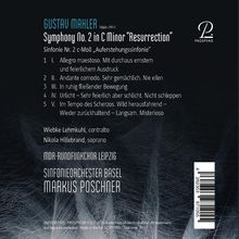 GUSTAV MAHLER: Symphony No. 2 "Resurrection", Sinfonieorchester Basel, Markus Poschner. Logo von Prospero oben rechts.