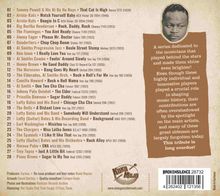 Eine Trackliste mit Liedern und Künstlern, daneben ein Text über Musiker, die Stars unterstützen. Unten: Koko Mojo Logo.