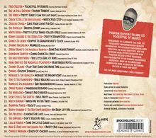 Liste von 30 Musiktiteln verschiedener Künstler. Rechts ein maskierter Mann und Text über die "Phantom Rockers Volume 05".